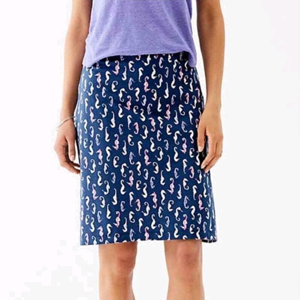 J. Jill Women Skirt Seahorse A-Line Pull On Pockets Elastic Waist Beach Resort L